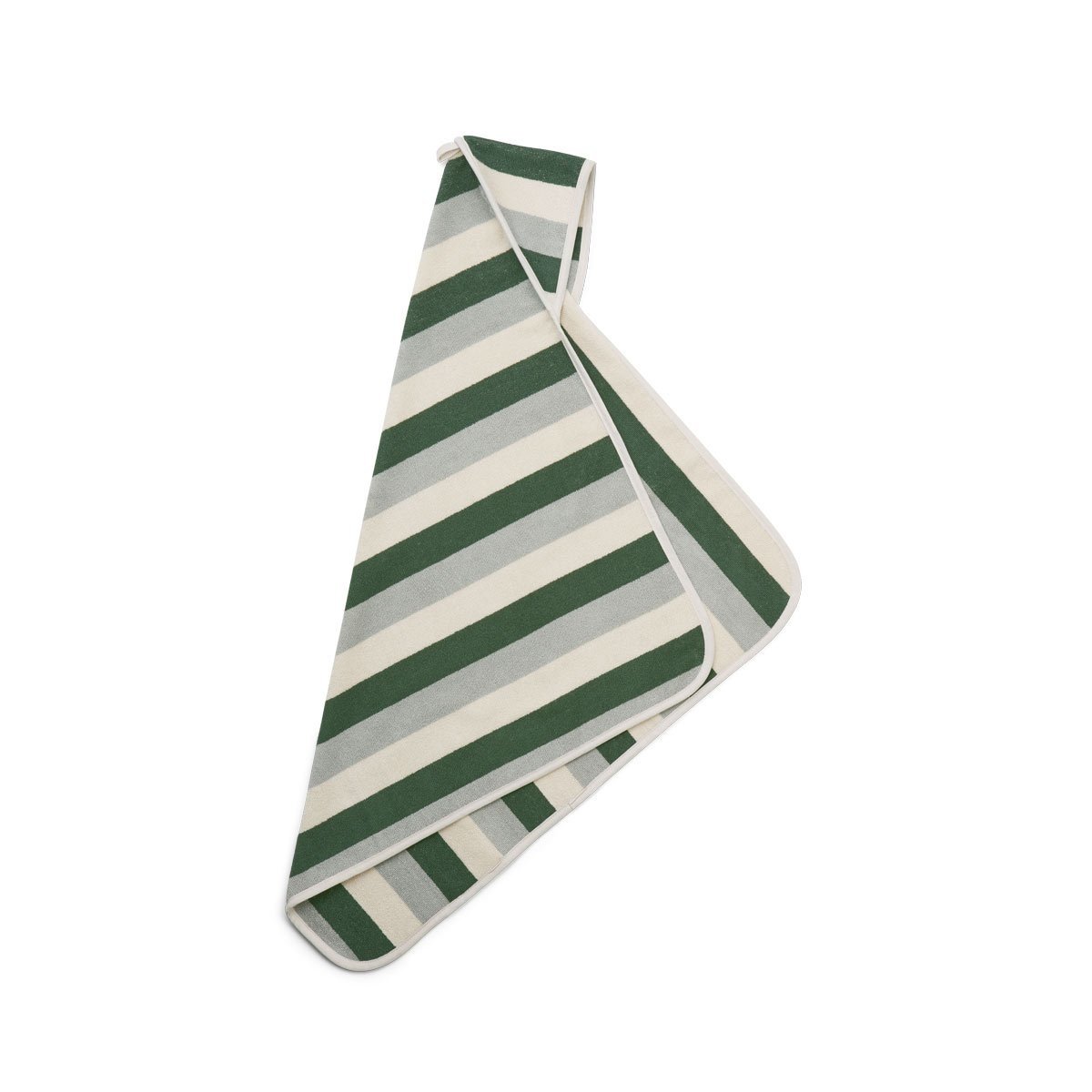 Alba Hooded Baby towel Green/Sandy/Dove blue