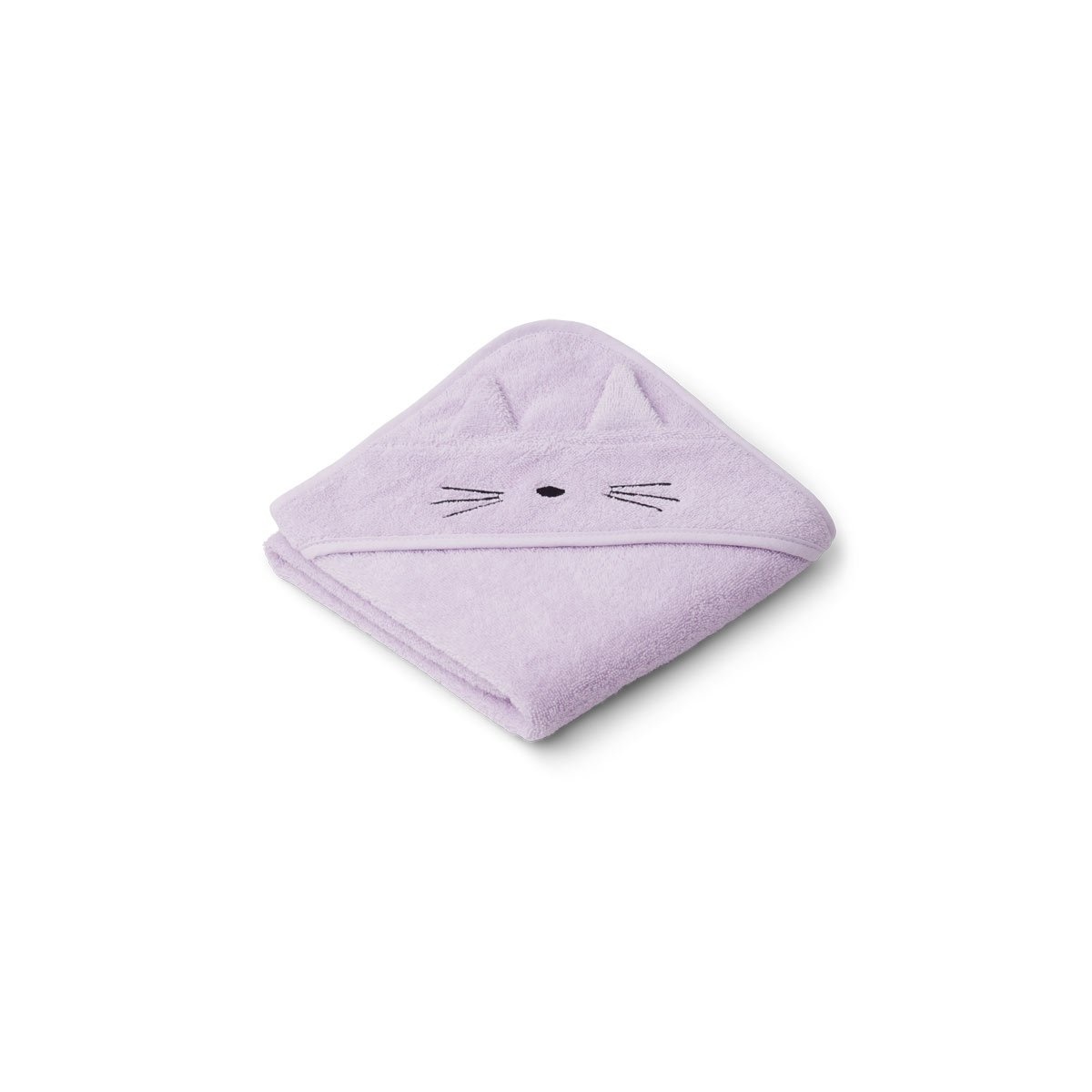 Albert Hooded Towel Cat Light Lavender