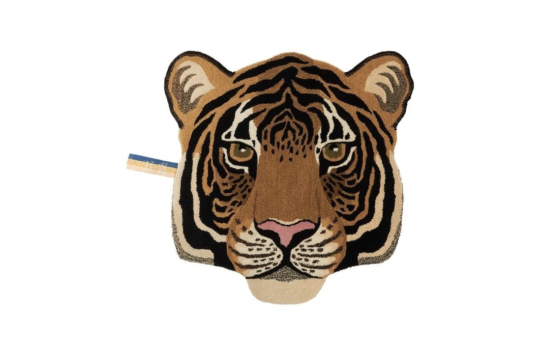 Rajah Tiger Head Rug large