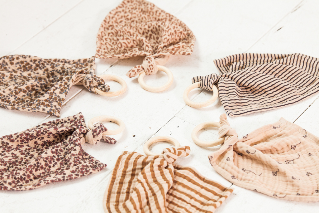 Teething Swaddle Ring Apple Cider Blossom
