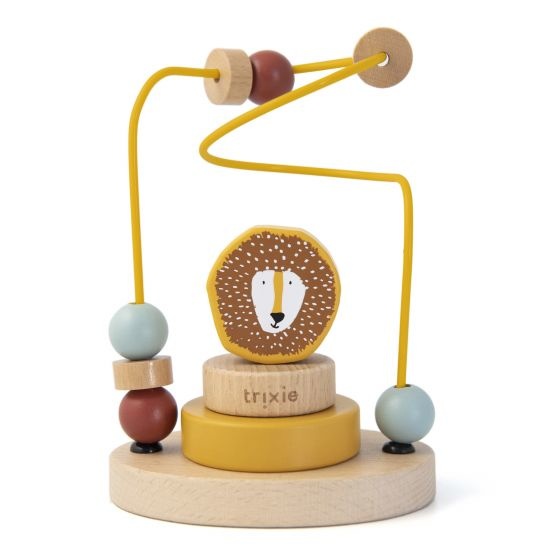 Houten kralen frame - Mr. Lion