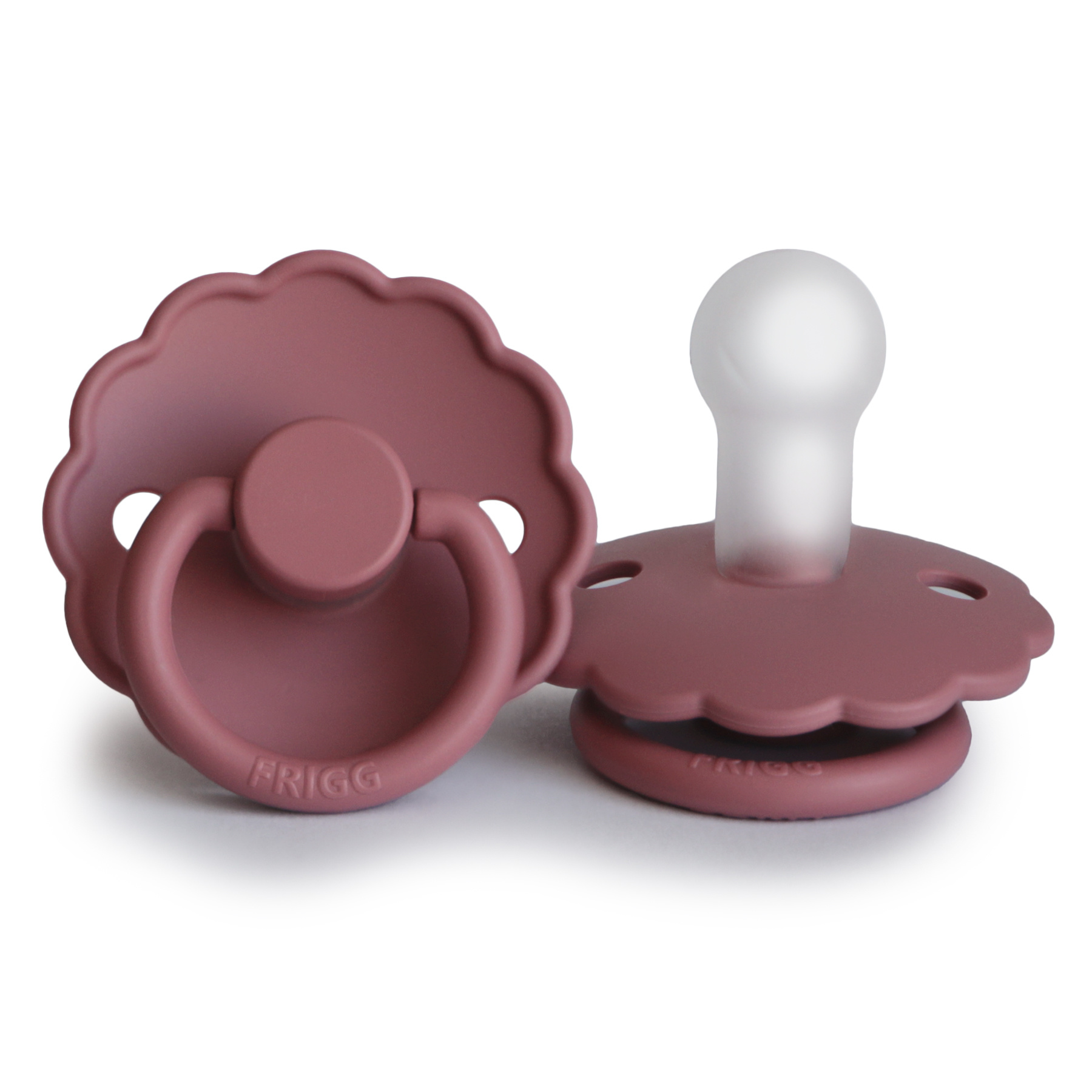 DAISY - Fopspeen SILICONE - DUSTY ROSE Maat 2