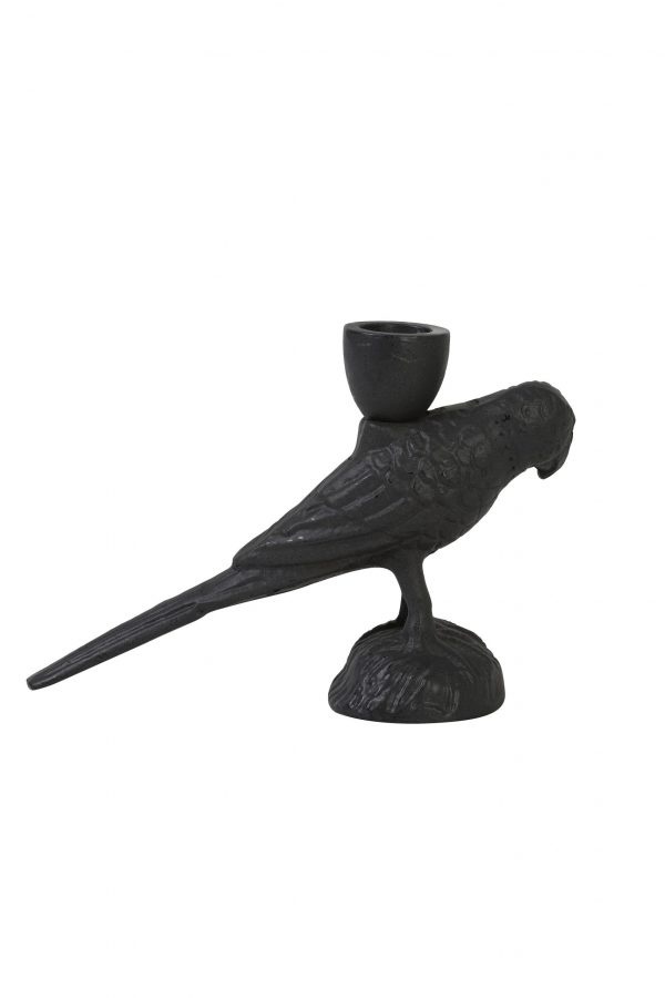 Kandelaar 16x6x12 cm BIRD zwart