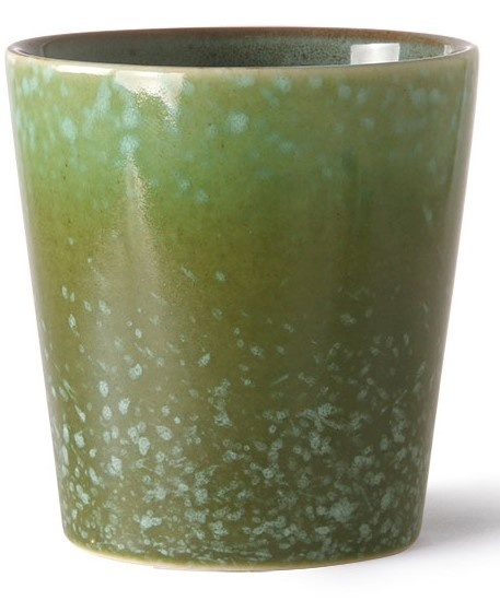 70s ceramics coffee mug: grass