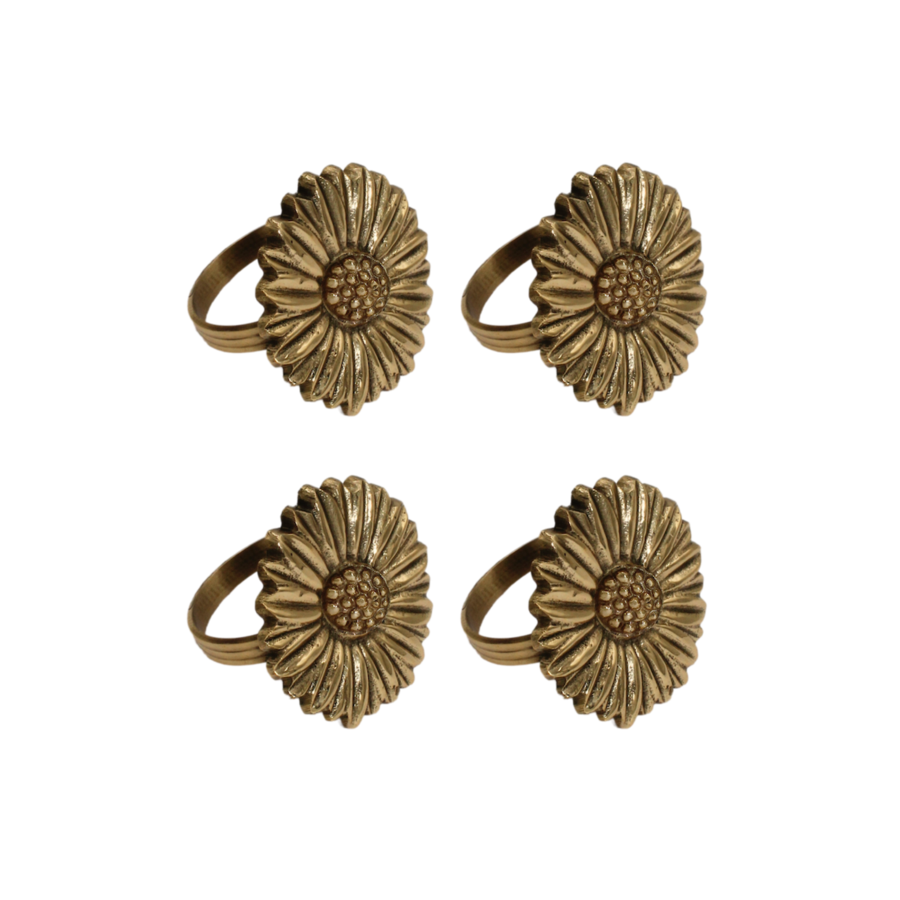 napkin rings daisies (set/4)