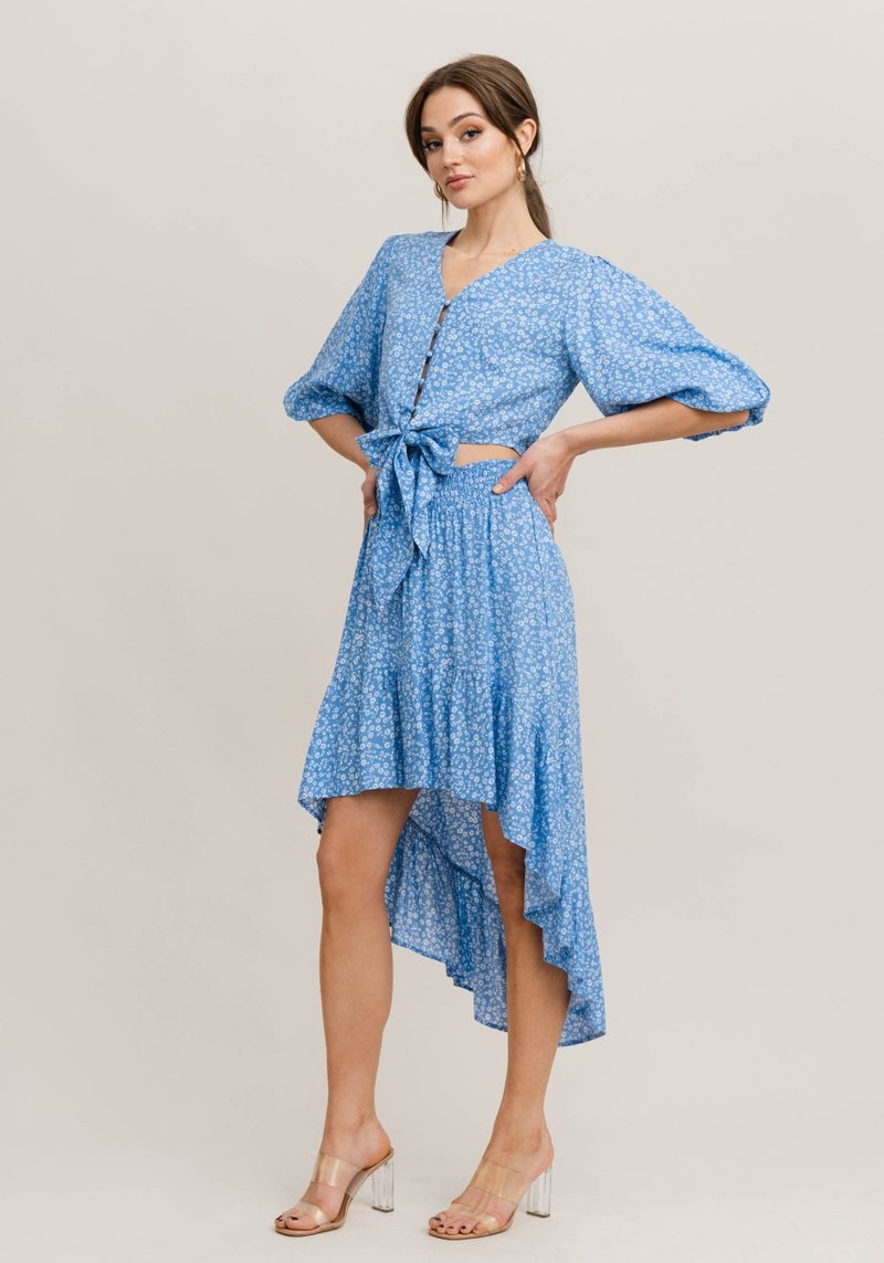 TELMA KNOT TOP Blue Print