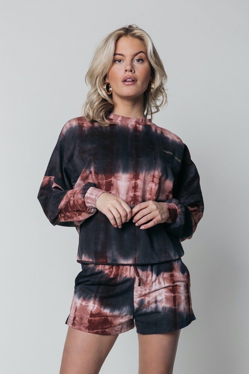 Tie-Dye Sweat Short Women Multicolor