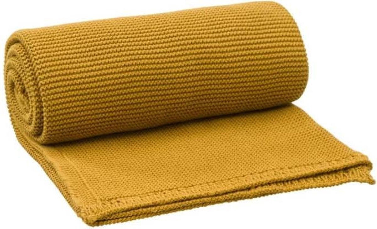 Gebreide Deken 80X100 Mustard