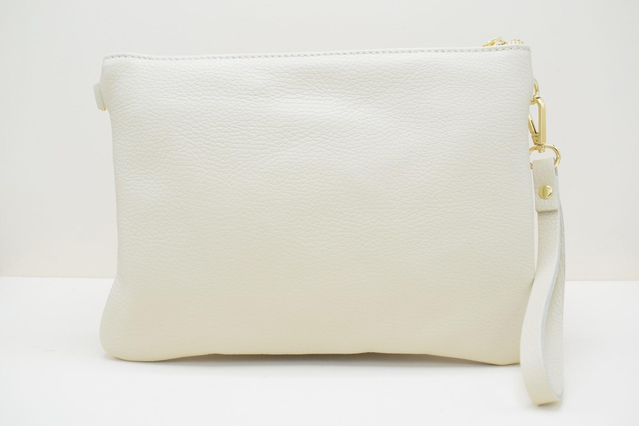 Ted clutch creme leather
