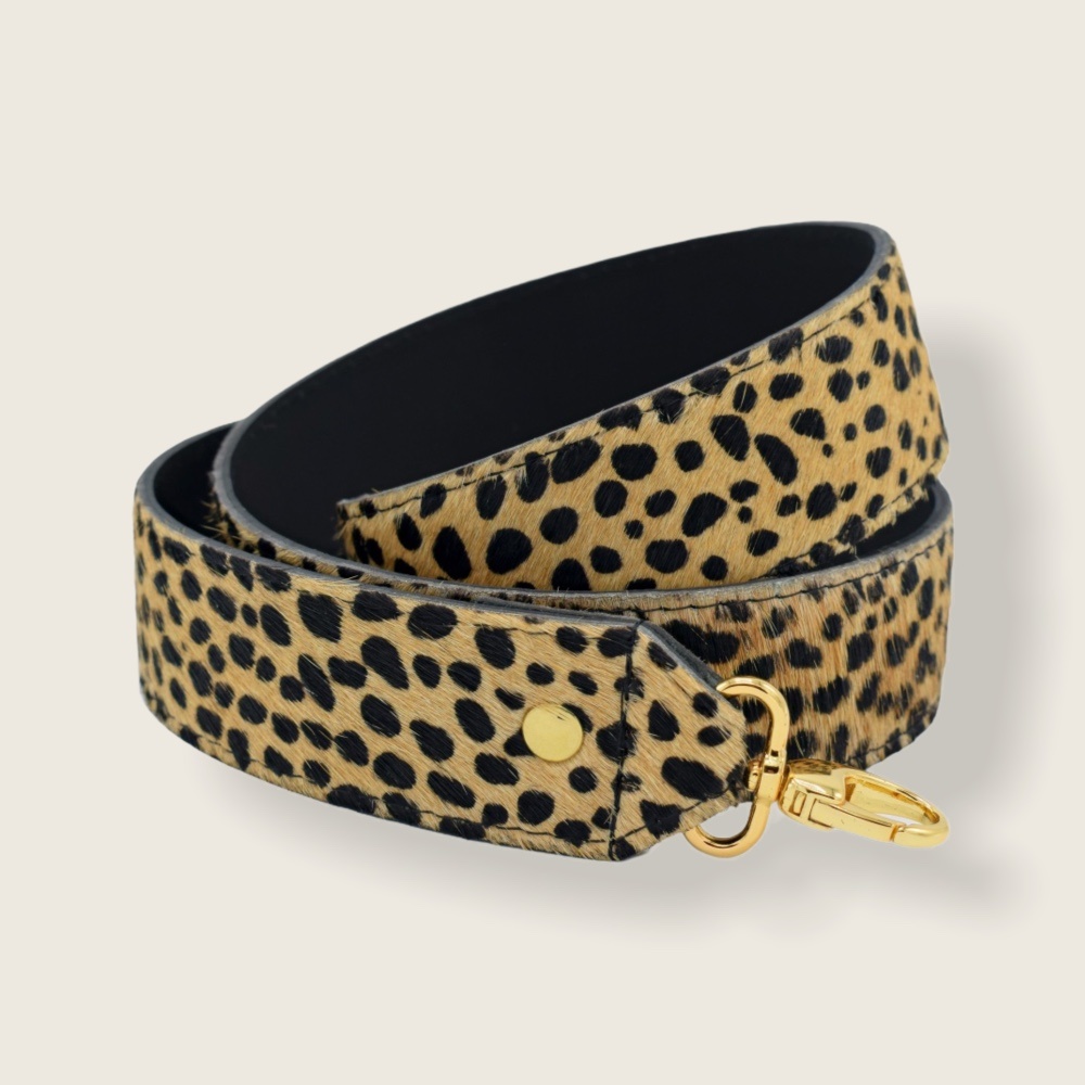 Bagstrap M/L cheetah zilver