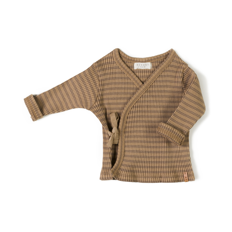 Rib vest Stripe Choco