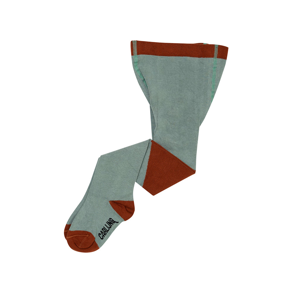 Tights - diagonal blue/ginger