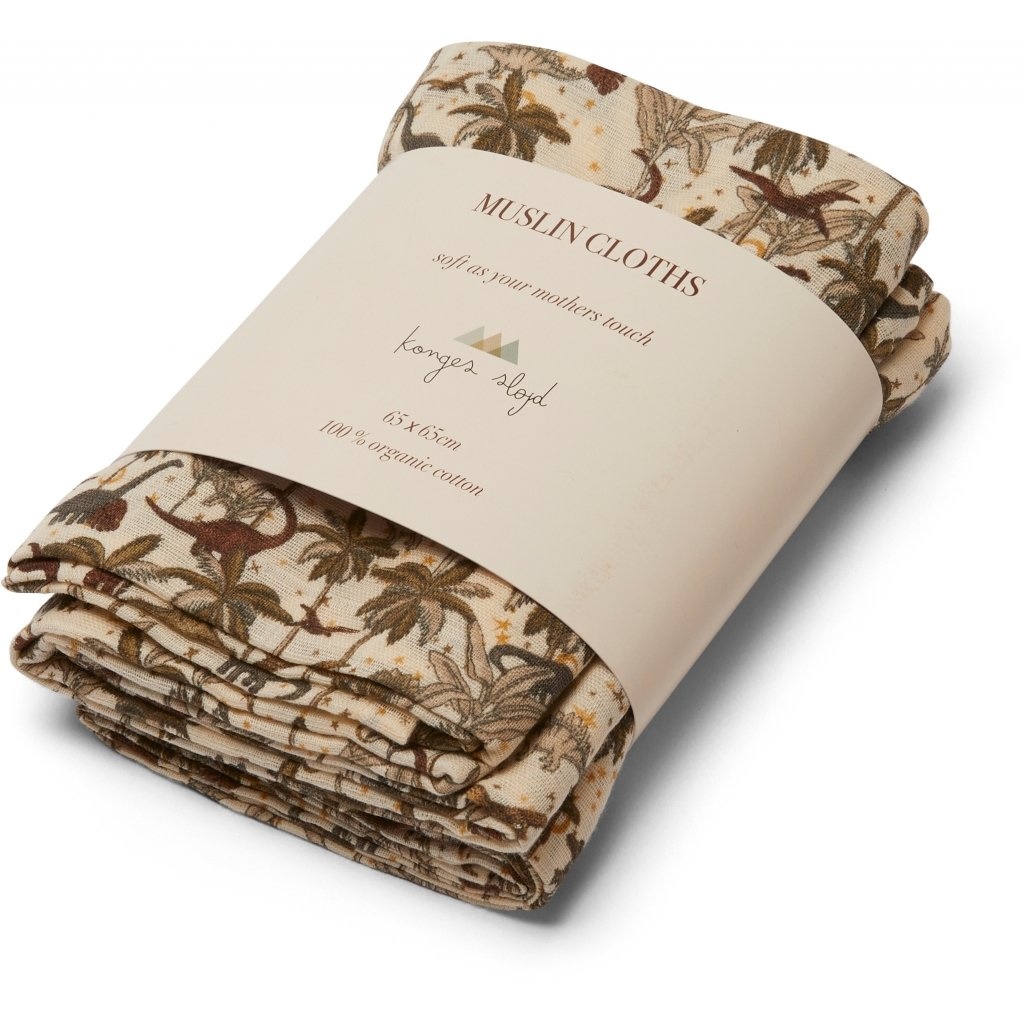 Muslin 3 pack Dino