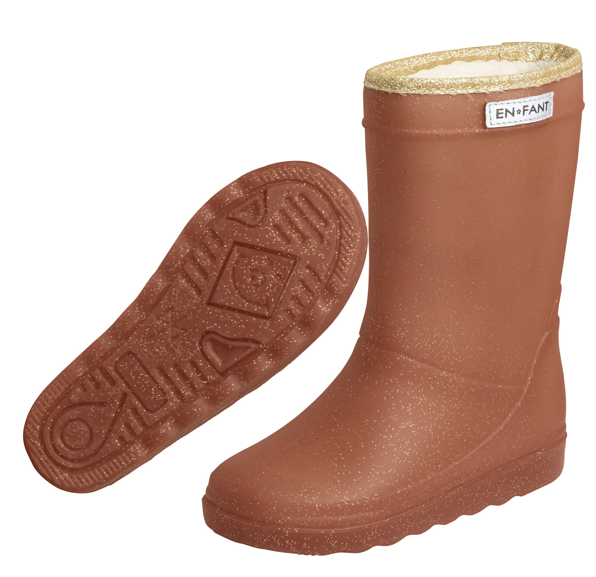 Thermo Boots Glitter Leather Brown