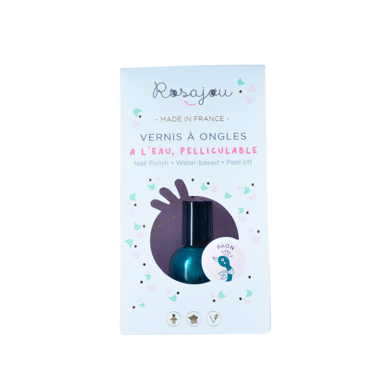Vernis étui "Paon" / Nail polish cardboard case "Paon"
