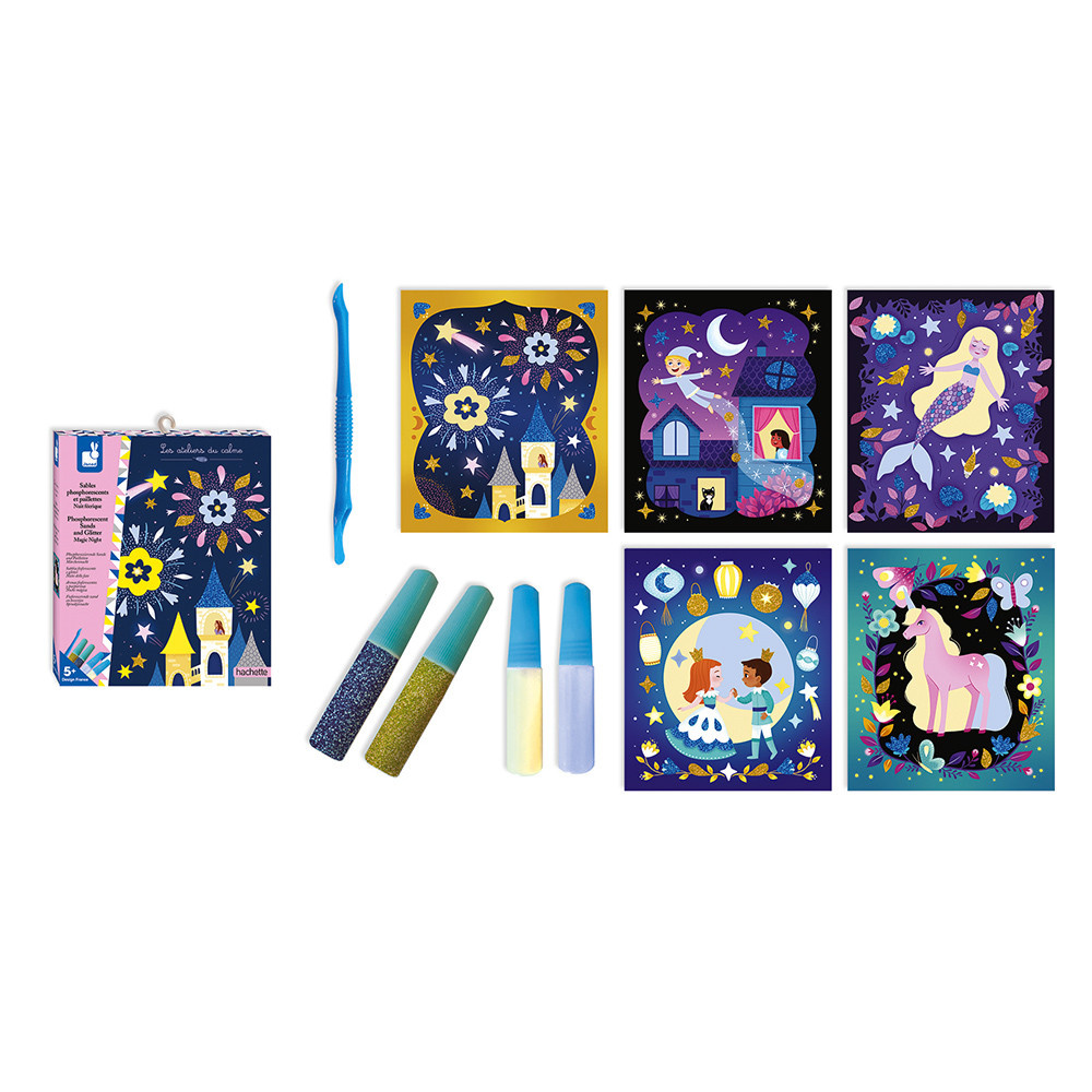 Atelier - glow in the dark zand & glitter nacht