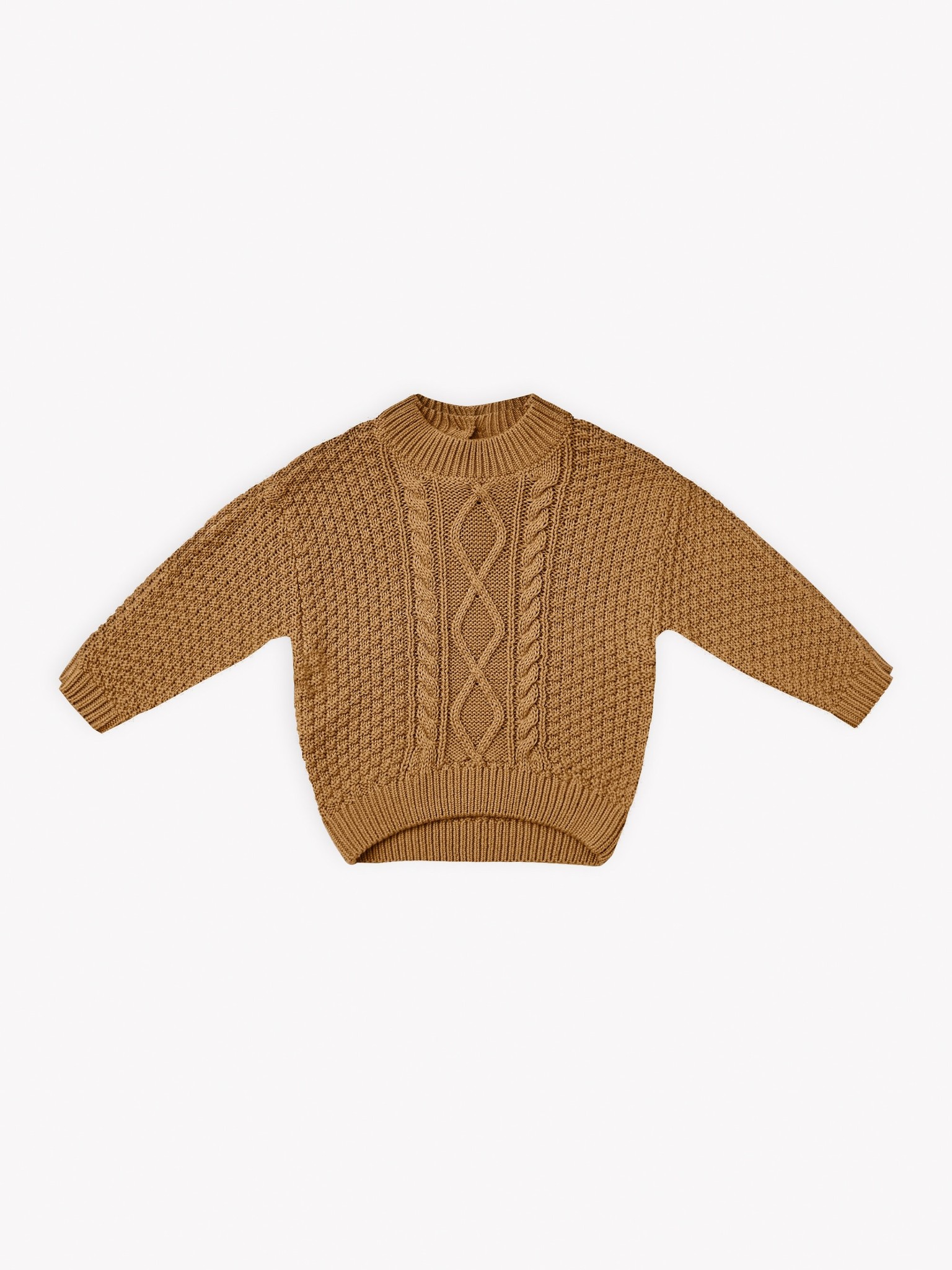 Cable knit sweater - walnut