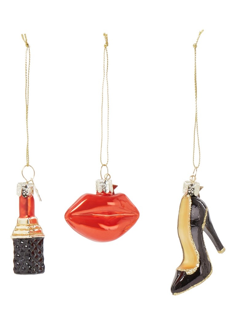 Ornament glass oeh la la mini set H5cm box