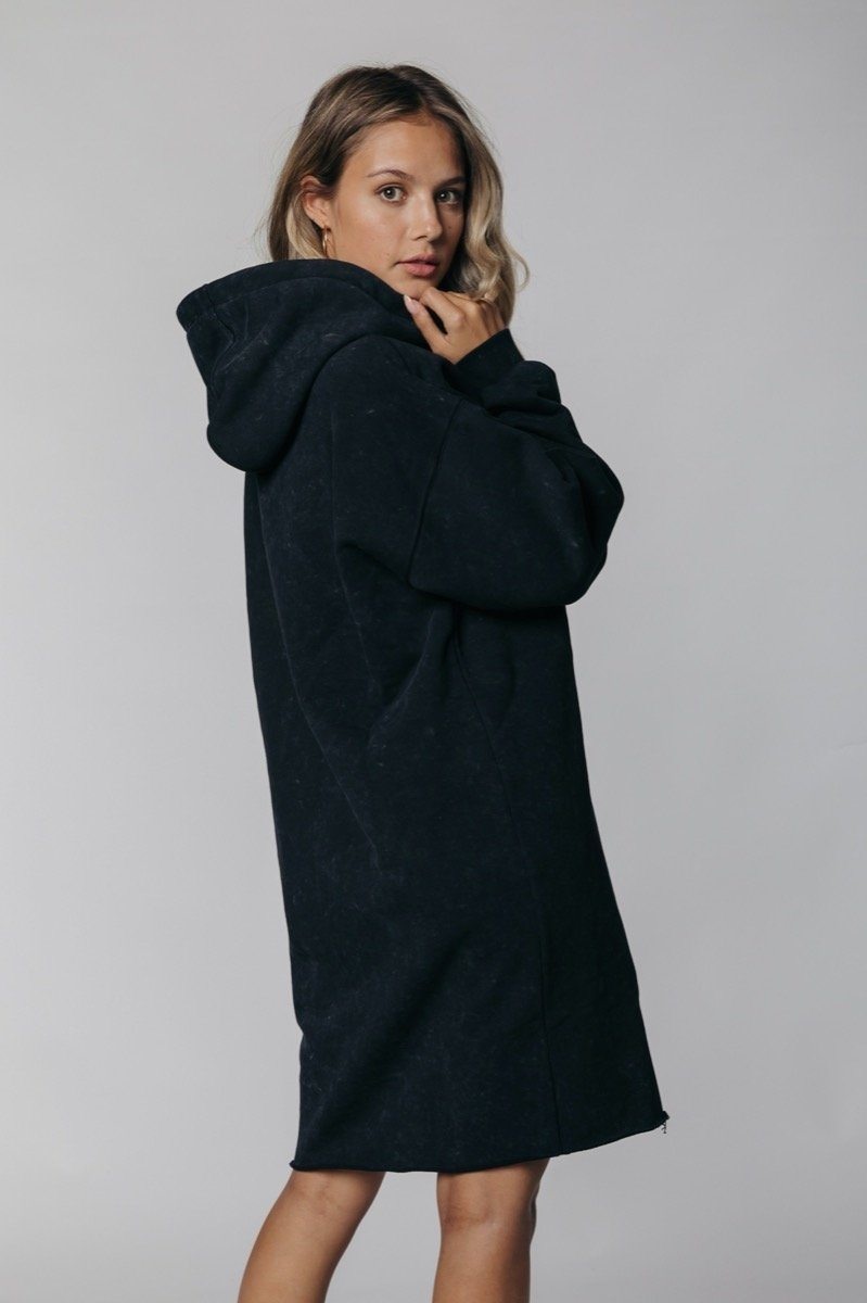 Uni Oversized Hoodie Dress Anthracite
