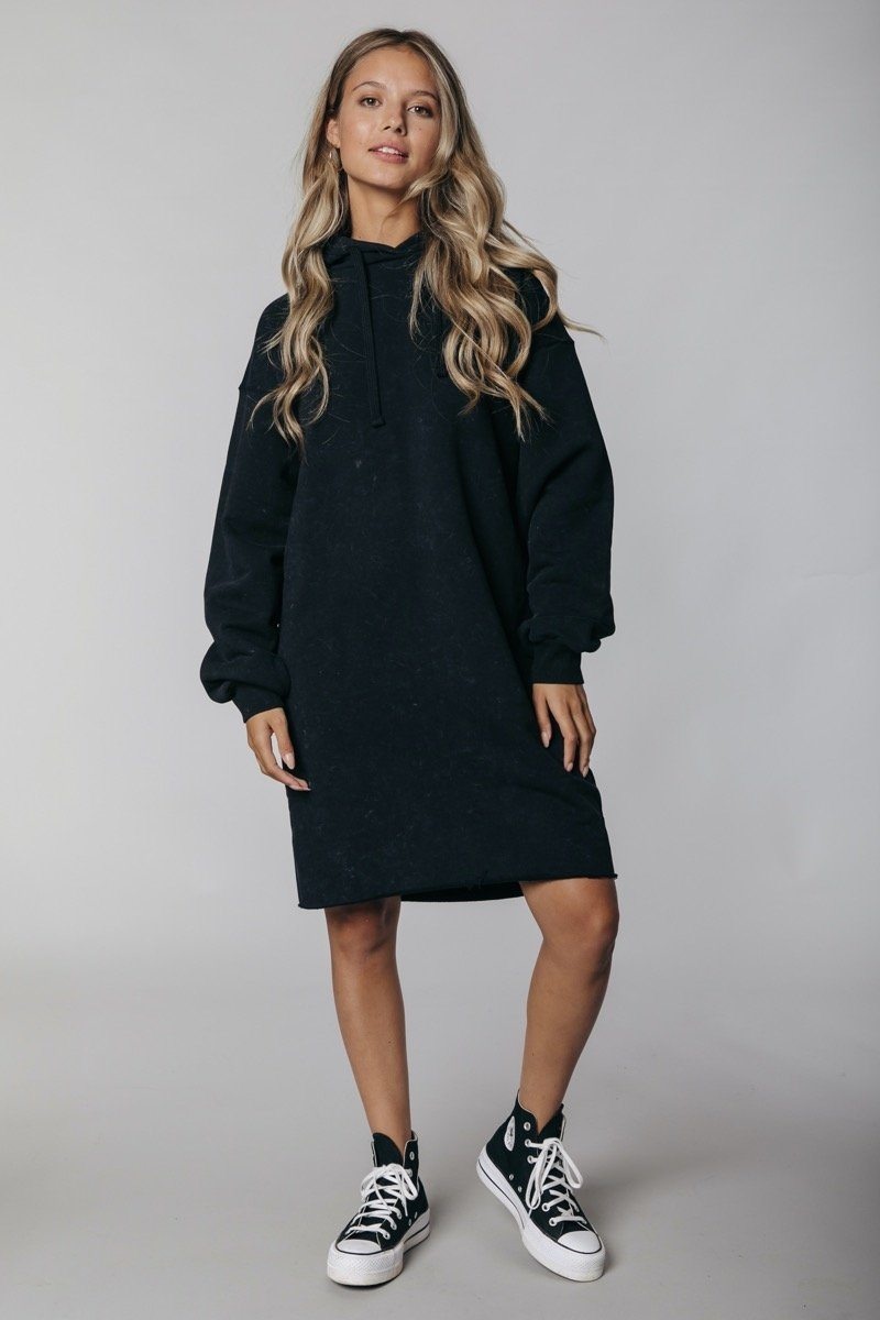 Uni Oversized Hoodie Dress Anthracite