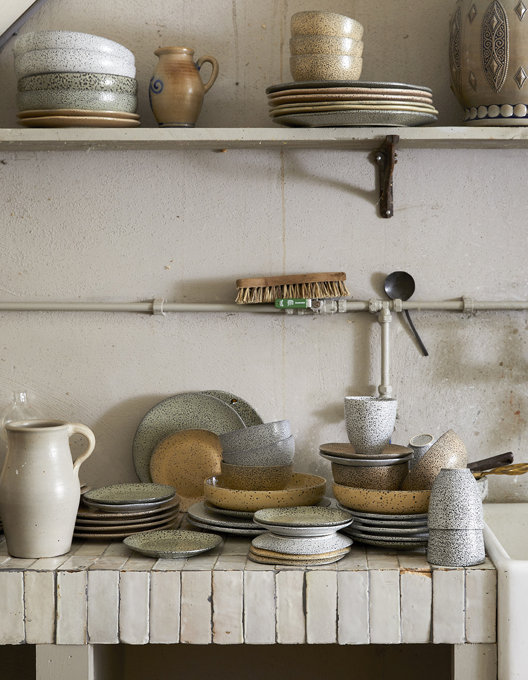 70's Ceramics: dessert plate taupe