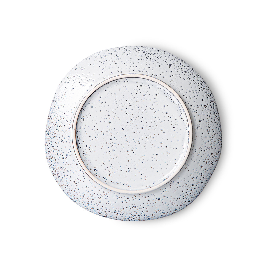 Gradient ceramics dessert plate cream