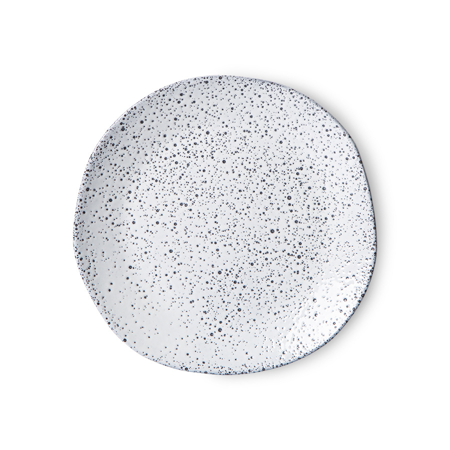 Gradient ceramics dessert plate cream