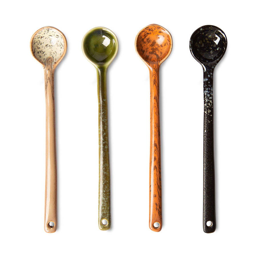 70s ceramics: spoons L Latte (set of 4)