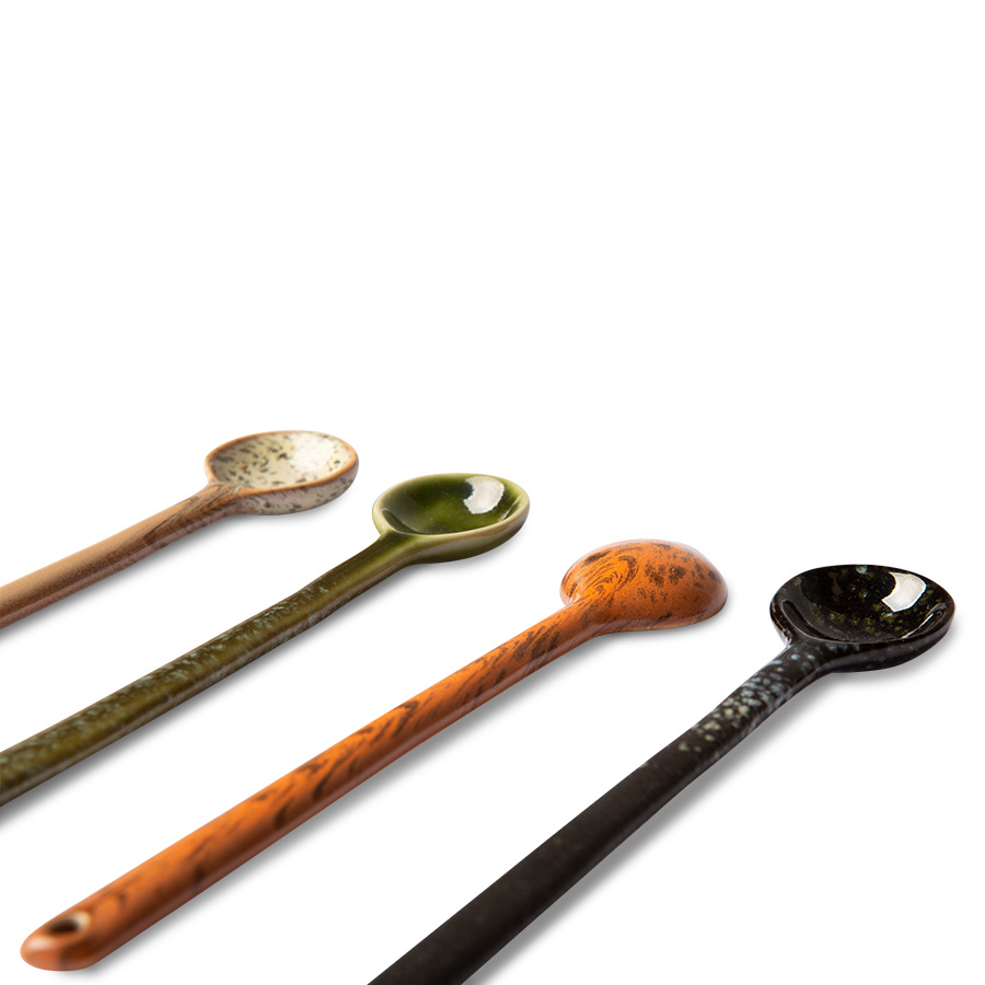 70s ceramics: spoons L Latte (set of 4)