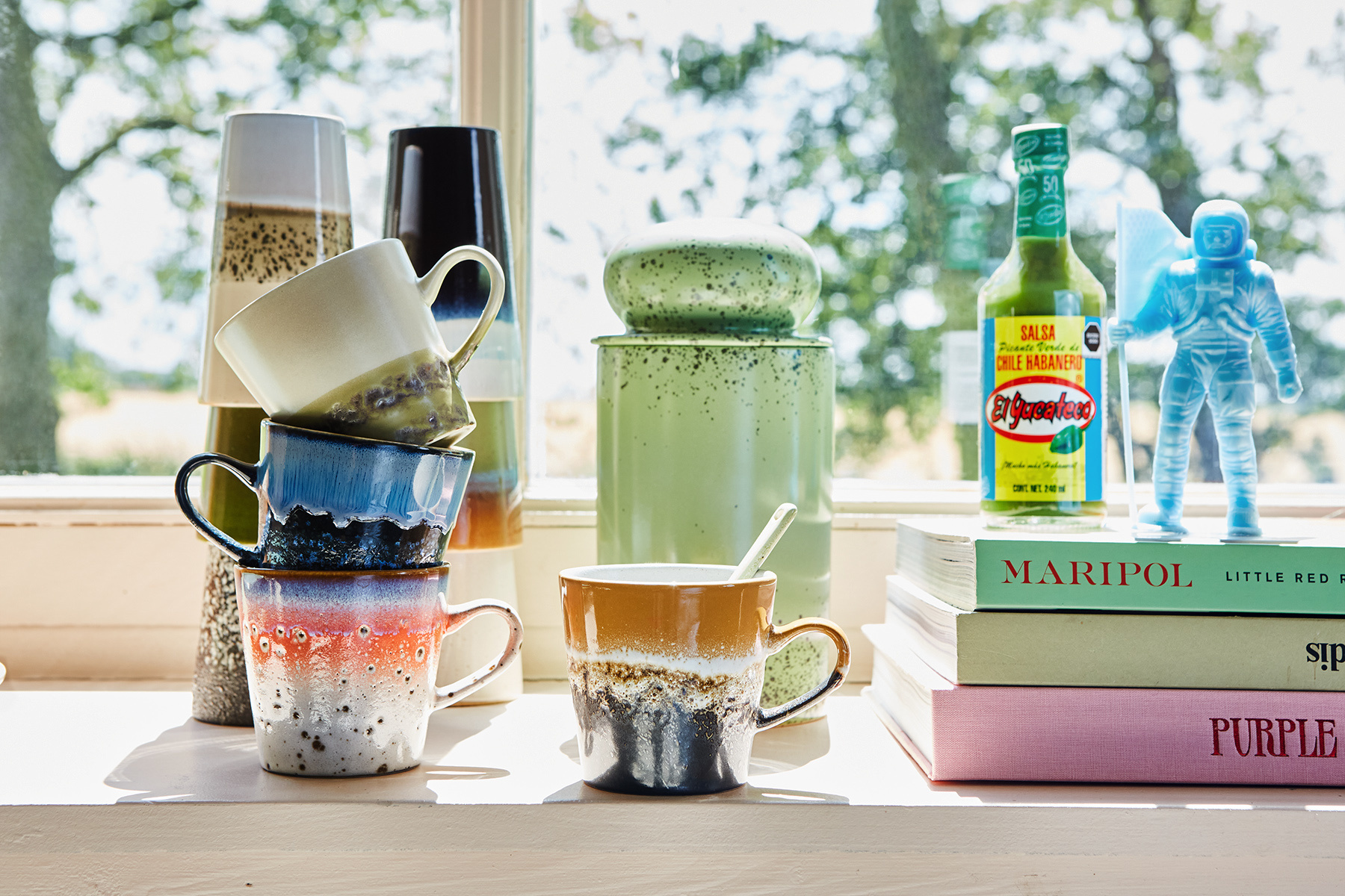 70s ceramics: americano mug, night