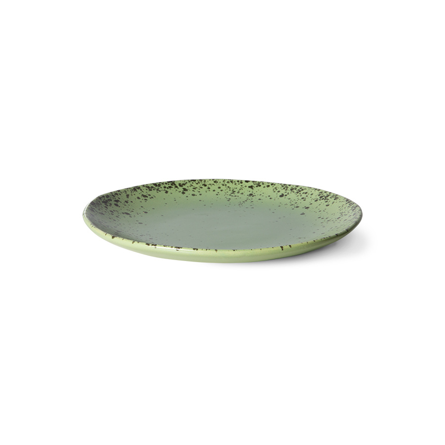 70S CERAMICS: DESSERT PLATES, KIWI