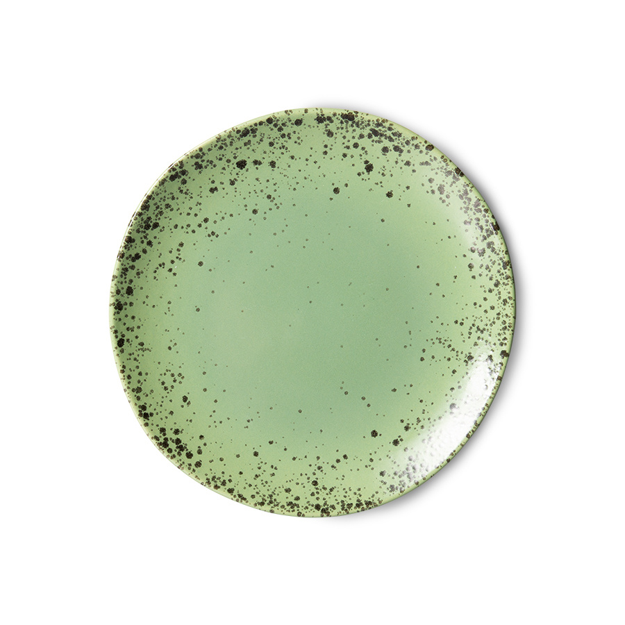 70S CERAMICS: DESSERT PLATES, KIWI