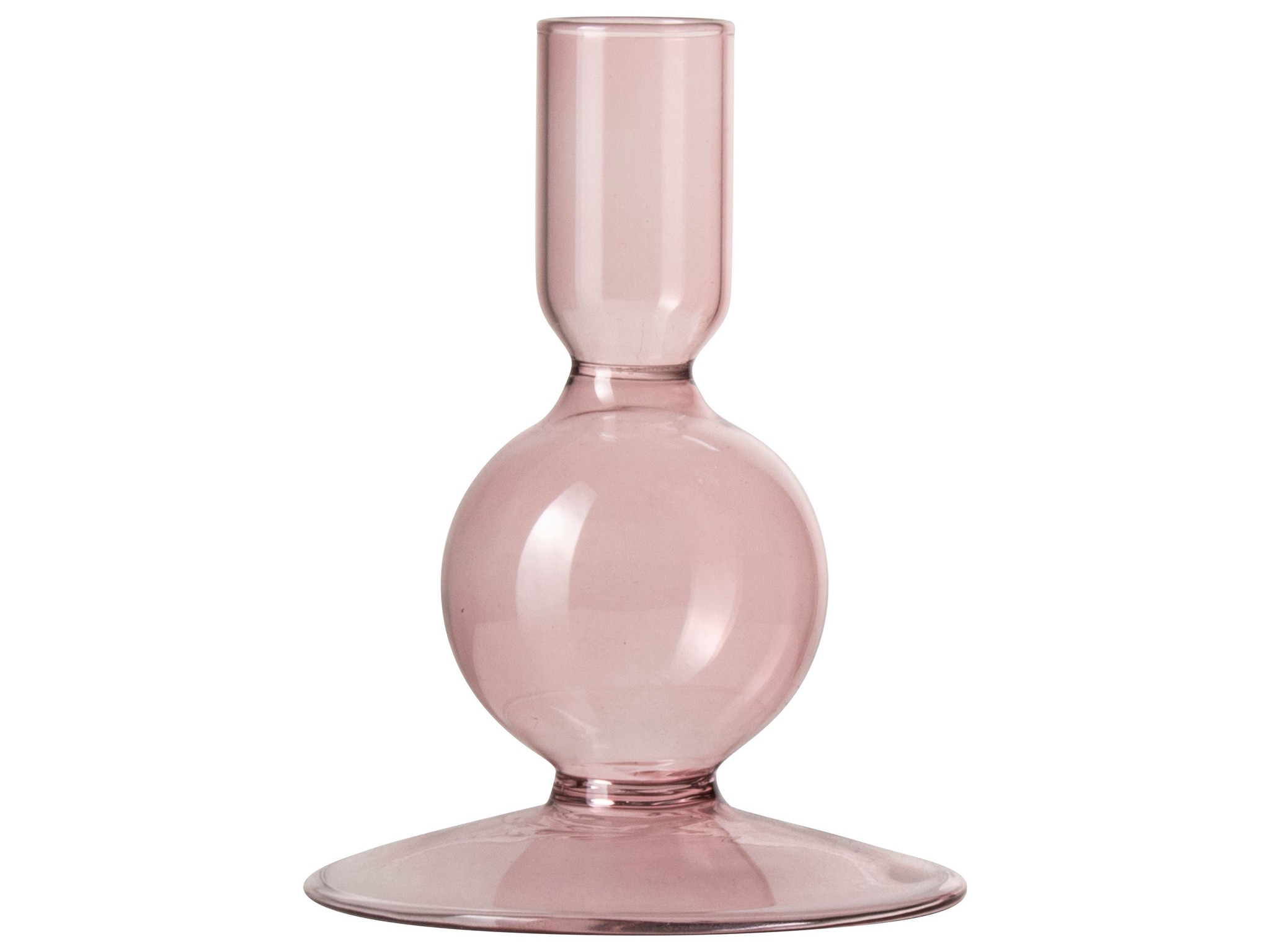 Dinerkaarshouder glas 9x11cm roze