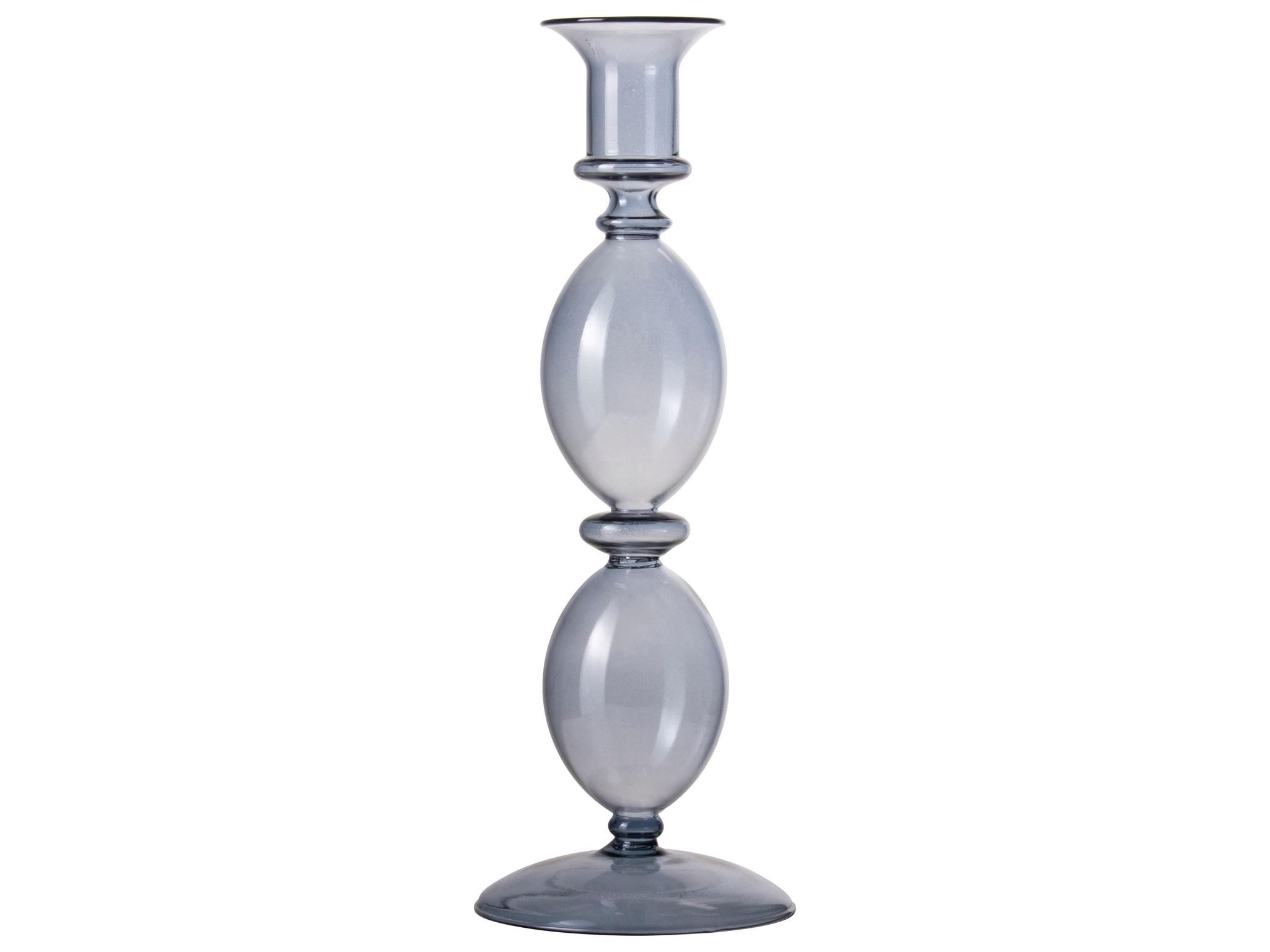 Dinerkaarshouder glas 9x23cm blauw