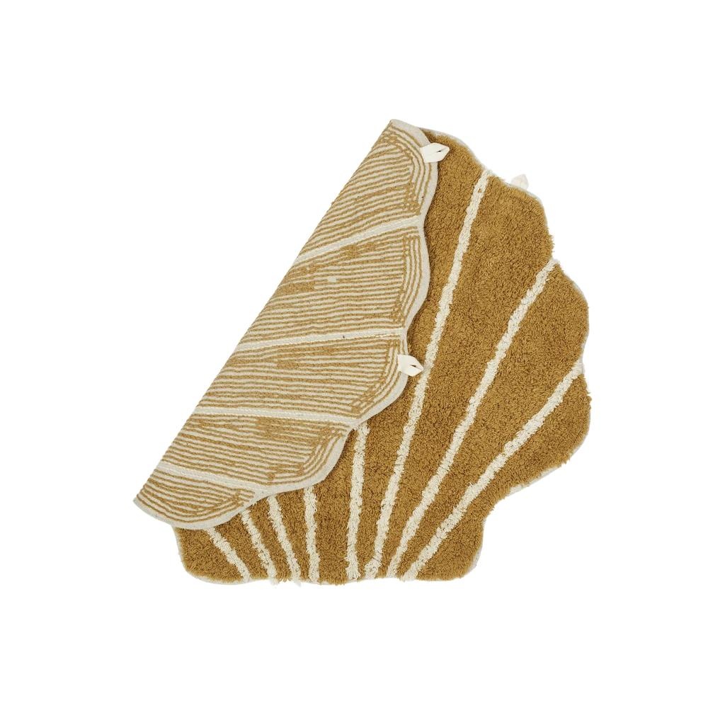 bath mat / rug shell mustard