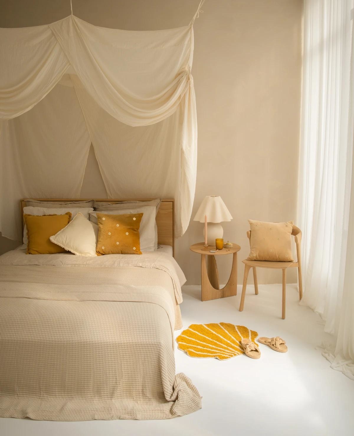 bath mat / rug shell mustard