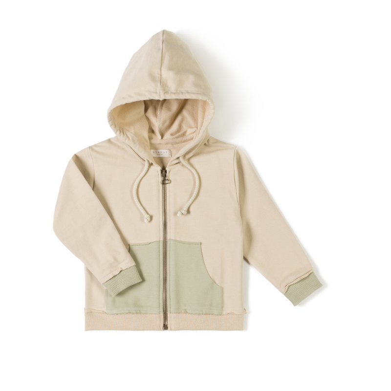 Pocket hoodie Grain+Pistache