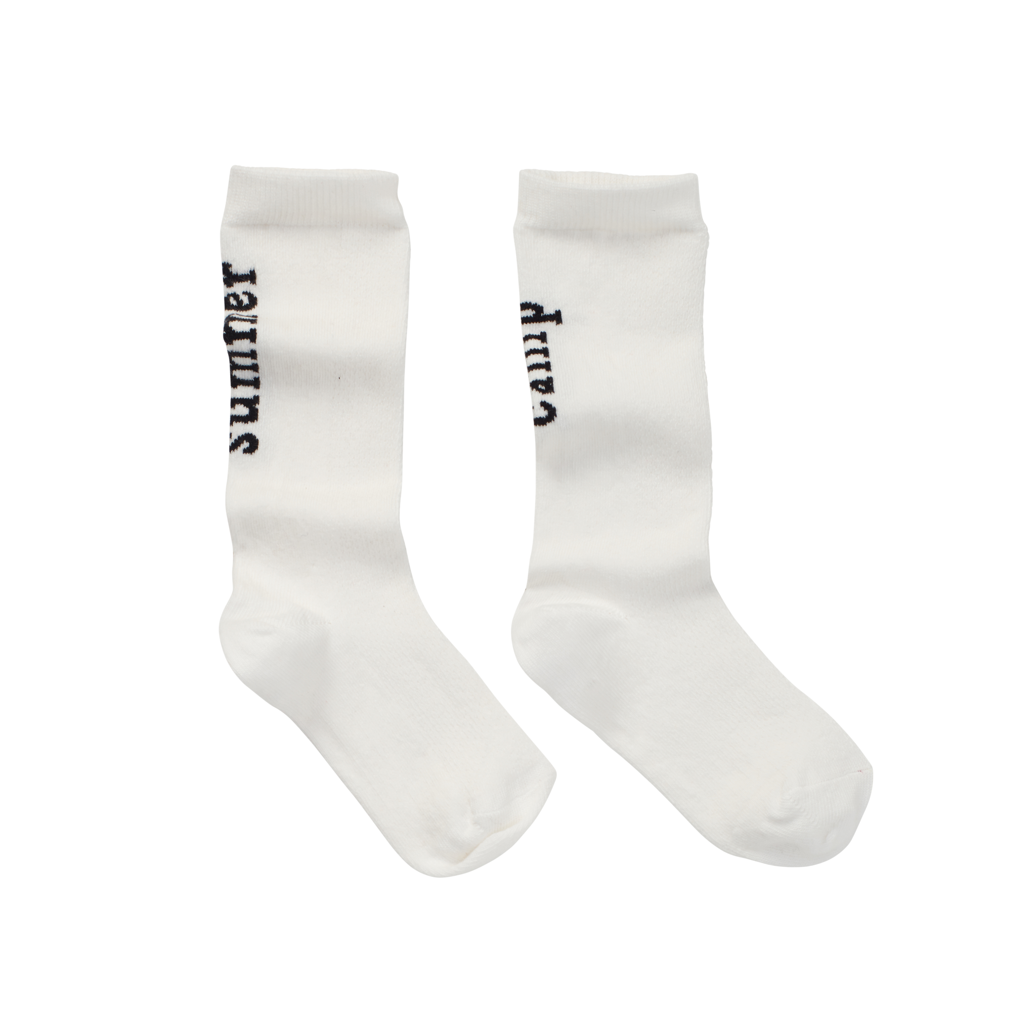 High socks summer camp white