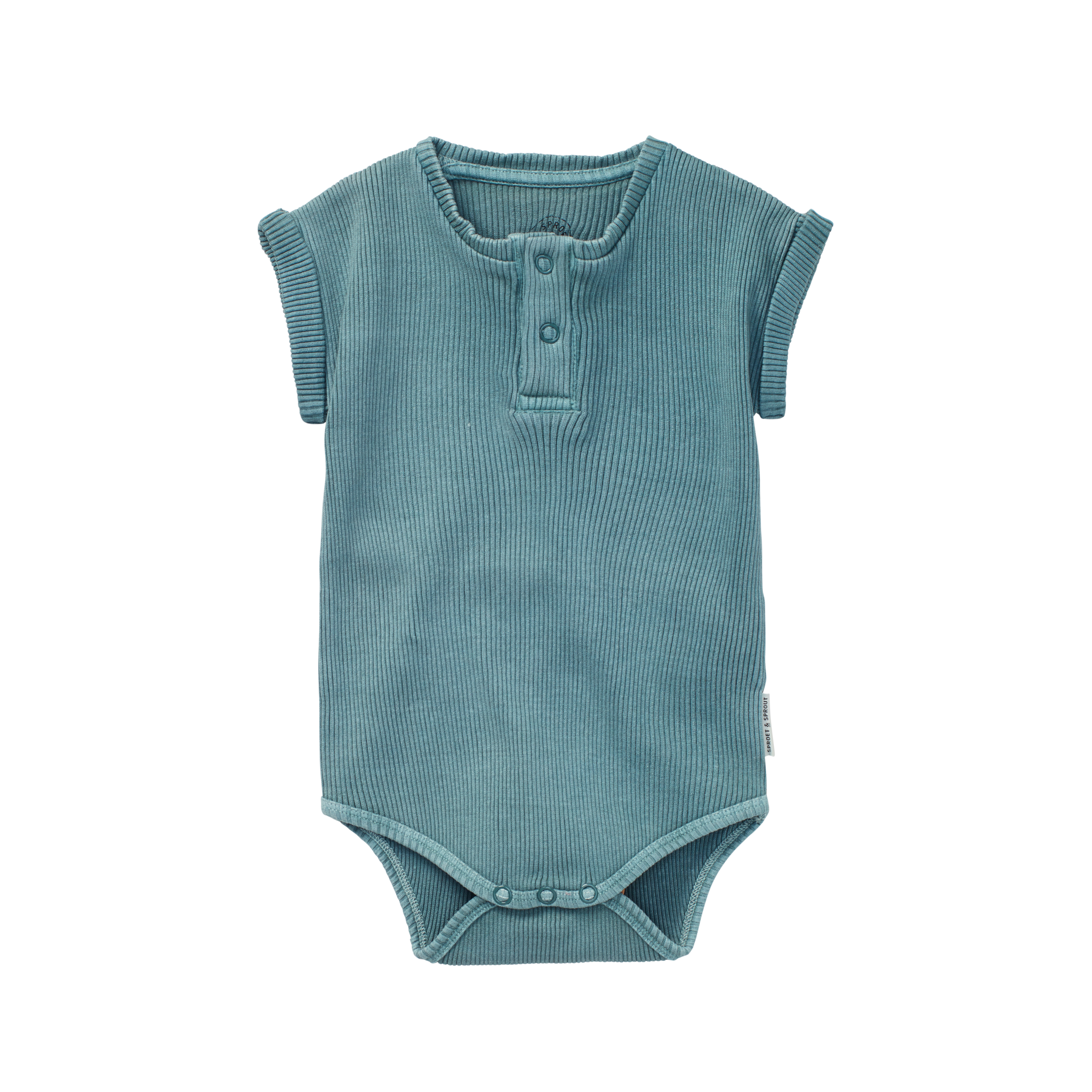 Grandad rib romper petrol