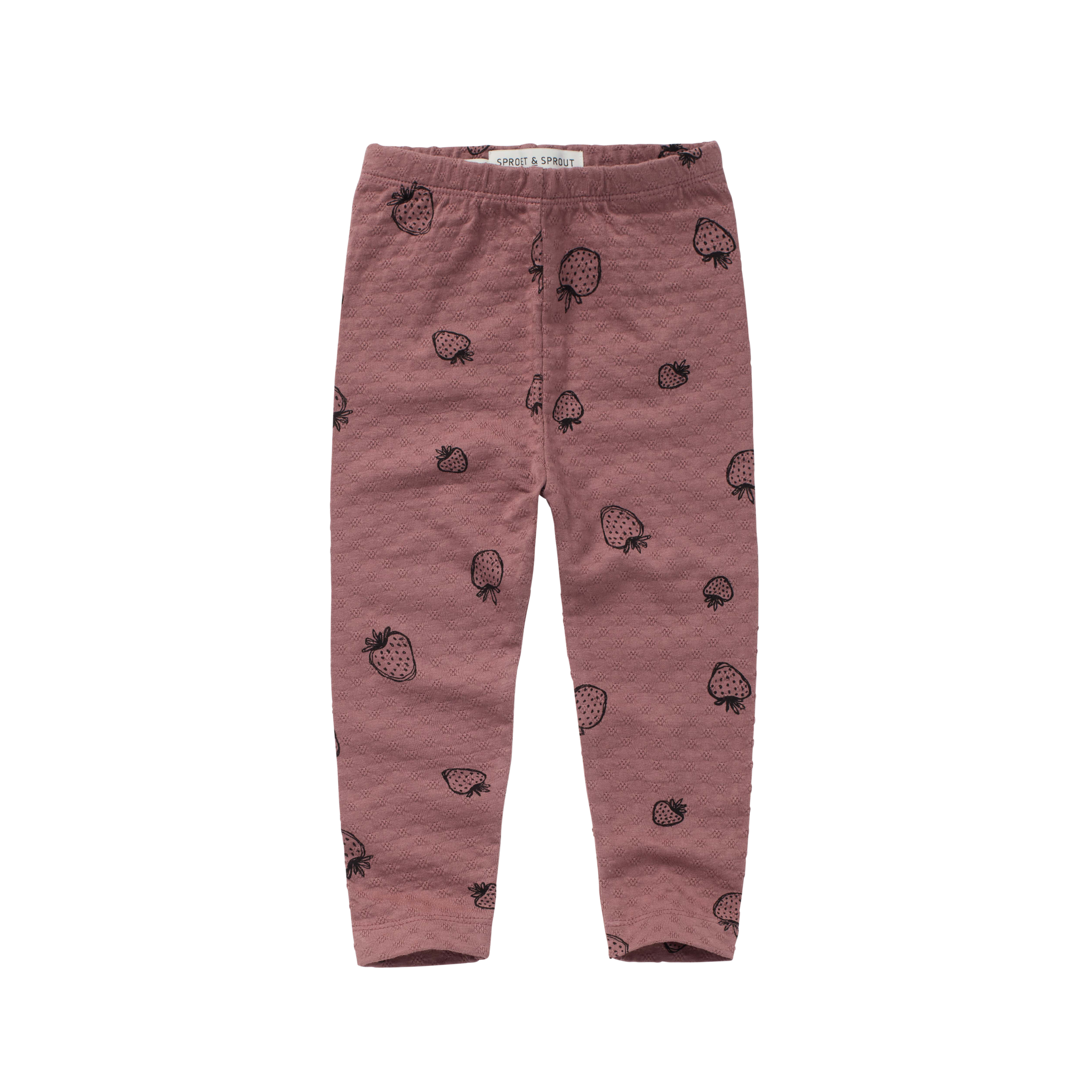 Pointelle legging print strawberry