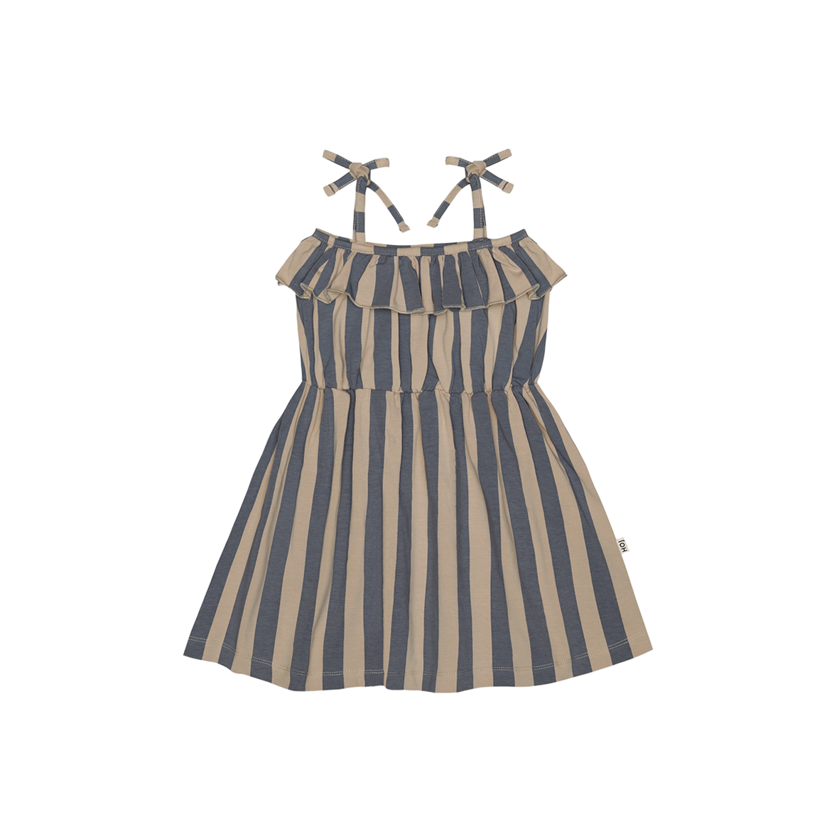 Spaghetti Dress - Blue & Sesame Stripes