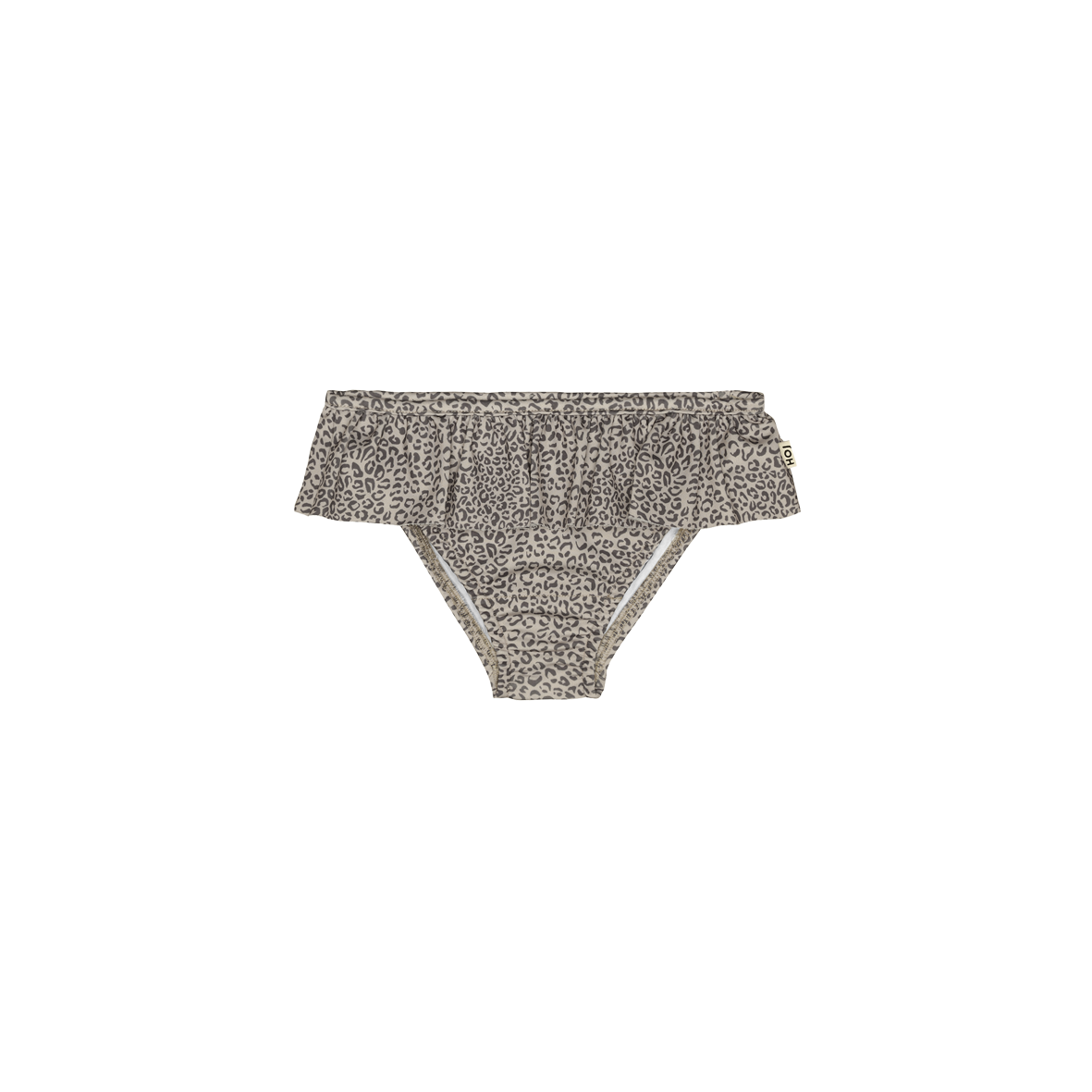 Fringe Bikini Bottom - Charcoal Little Leopard