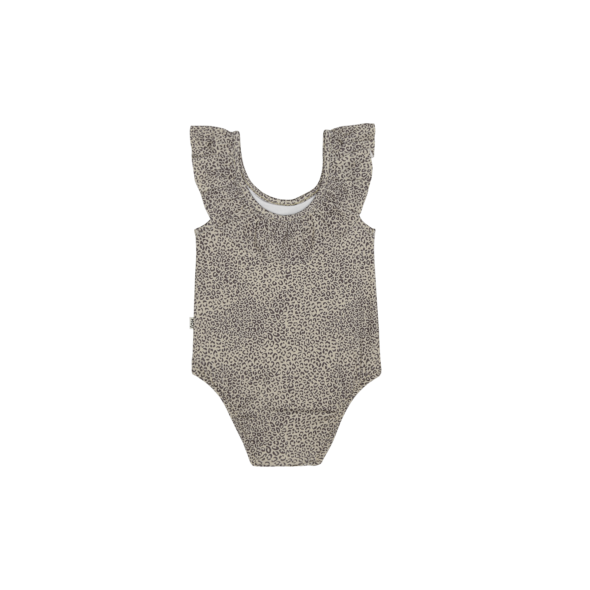 Frill Swimsuit - Charcoal Little Leopard