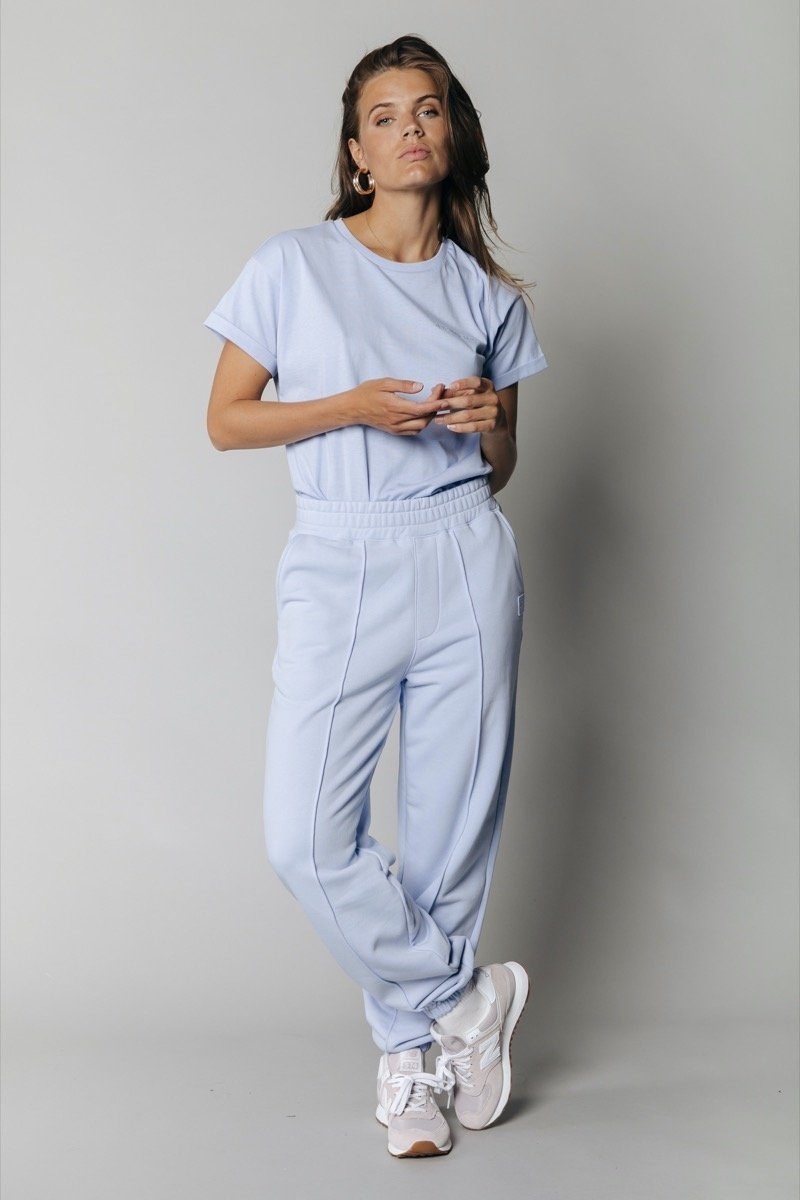 Uni Pintuck Loose Fit Sweat Pants Lavender