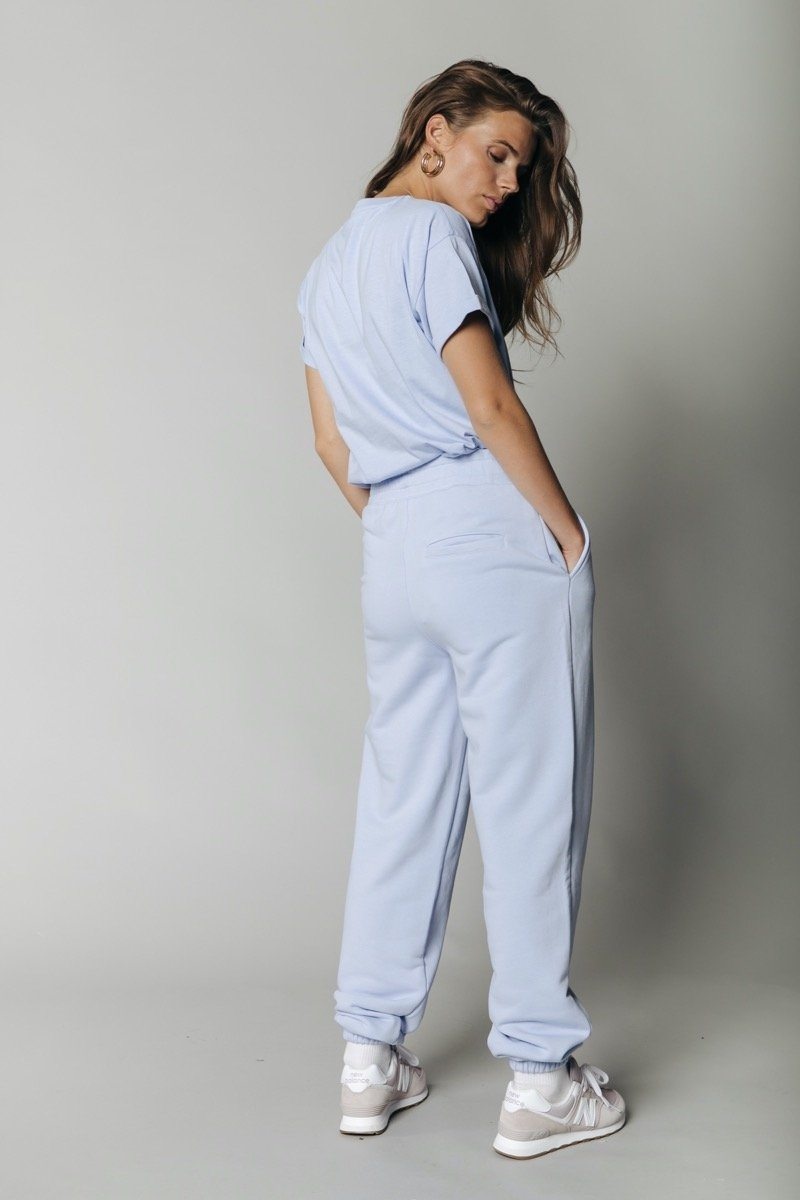 Uni Pintuck Loose Fit Sweat Pants Lavender