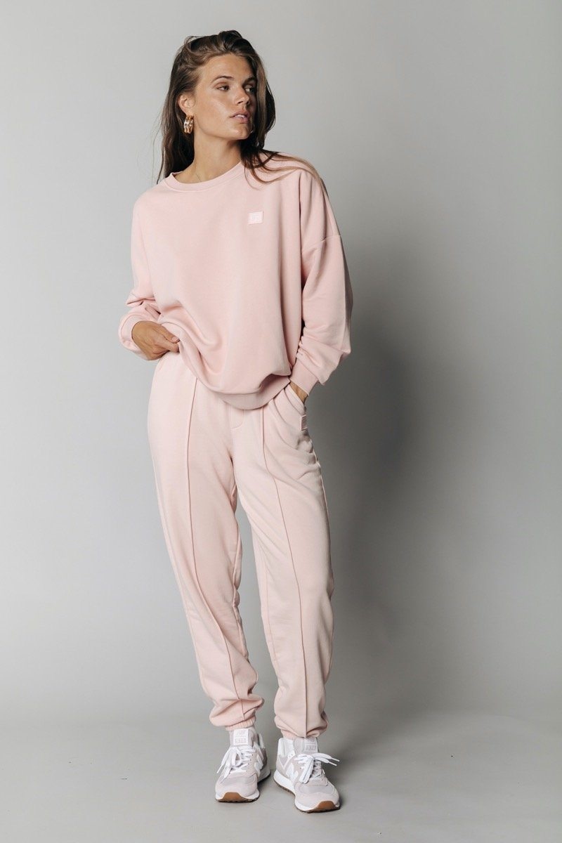 Uni Pintuck Loose Fit Sweat Pants Soft Skin