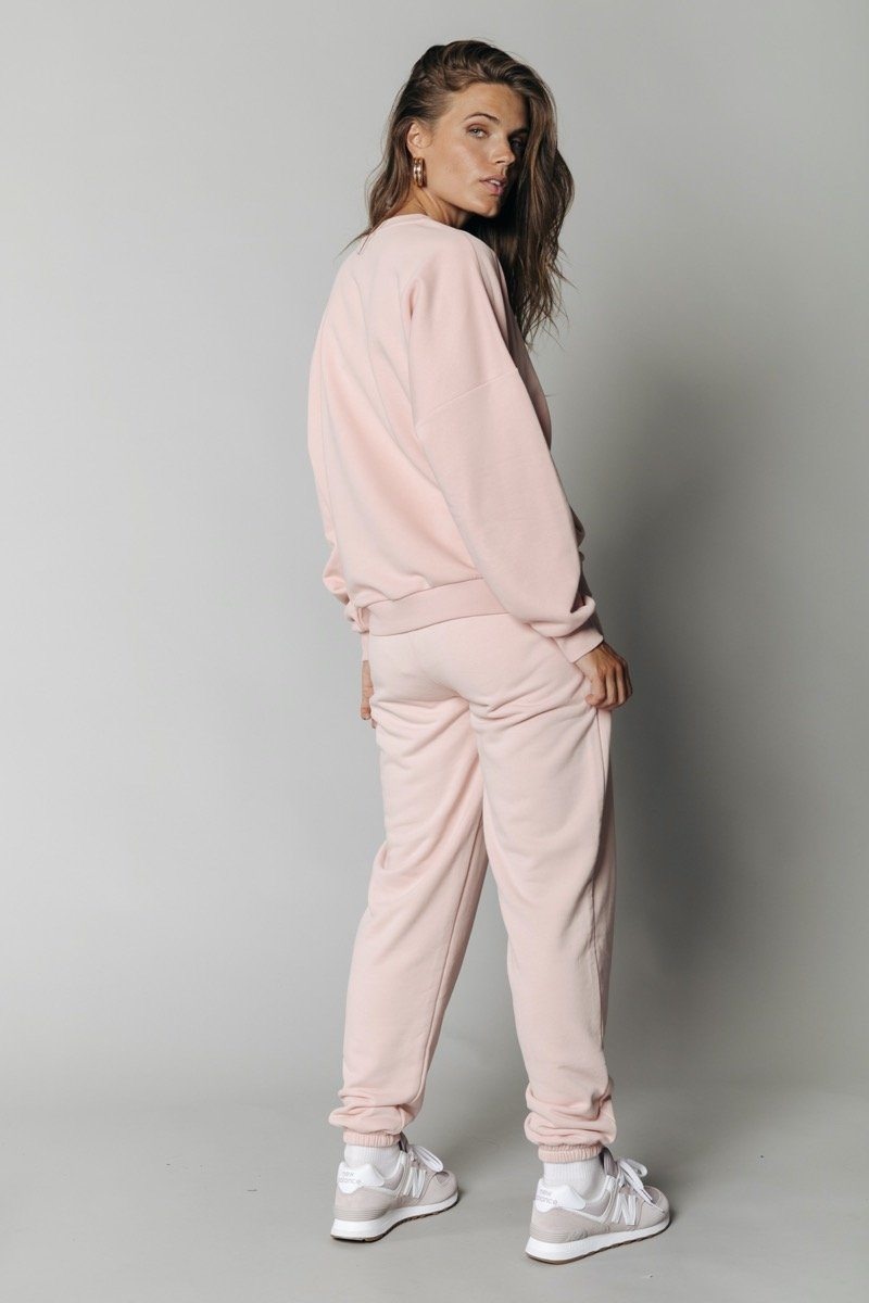 Uni Pintuck Loose Fit Sweat Pants Soft Skin