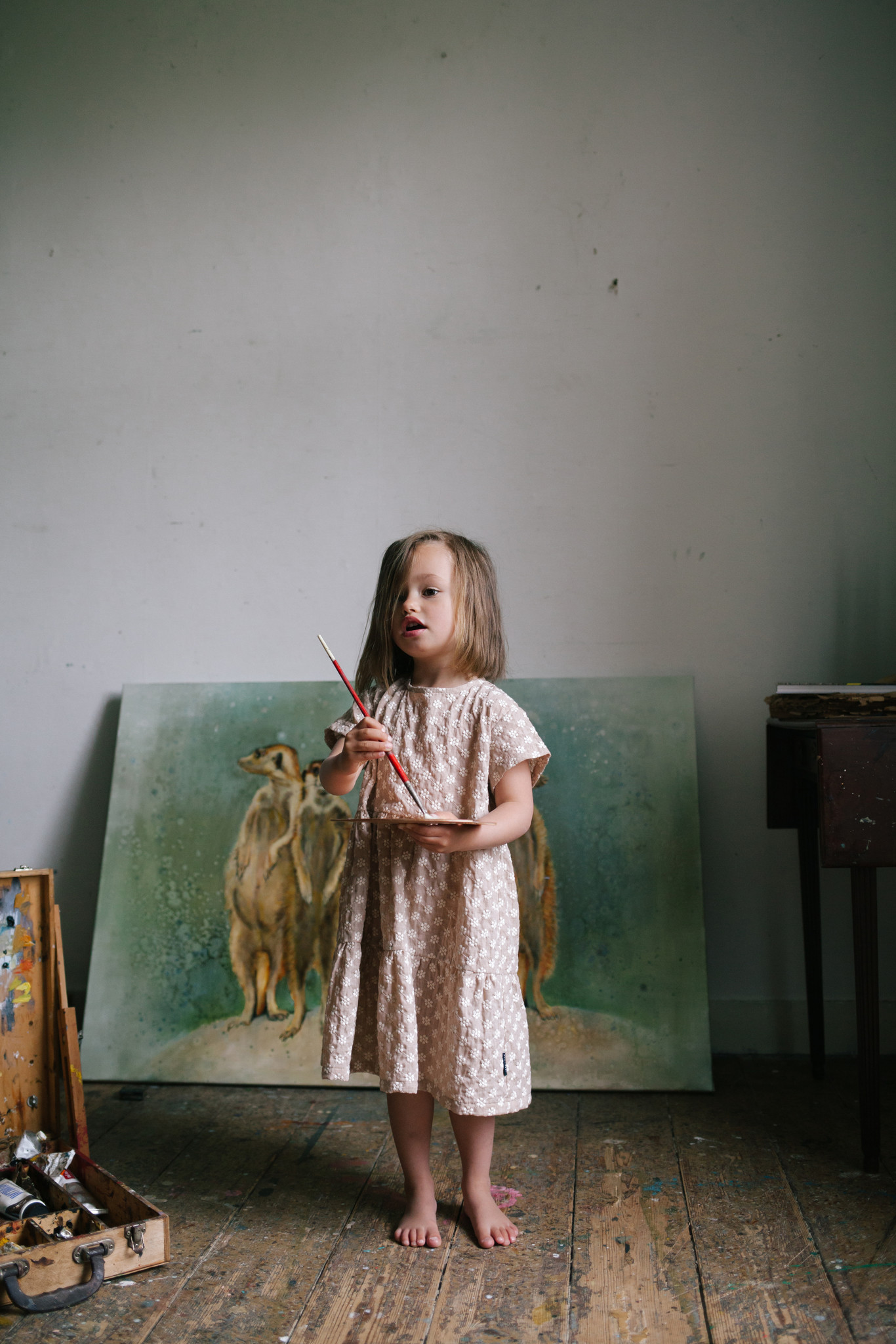 Betty flower dress sand