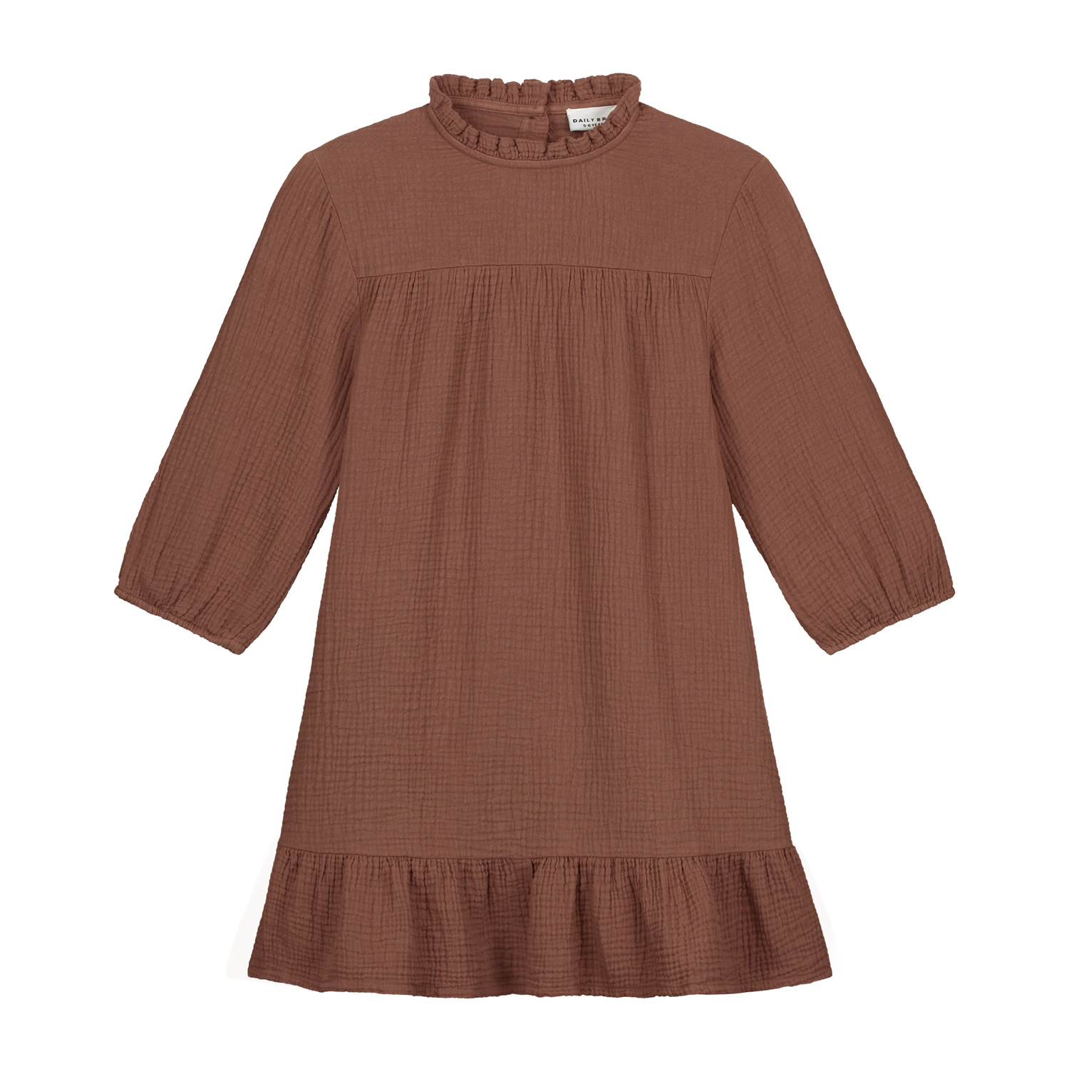 Lois ruffle dress summer russet