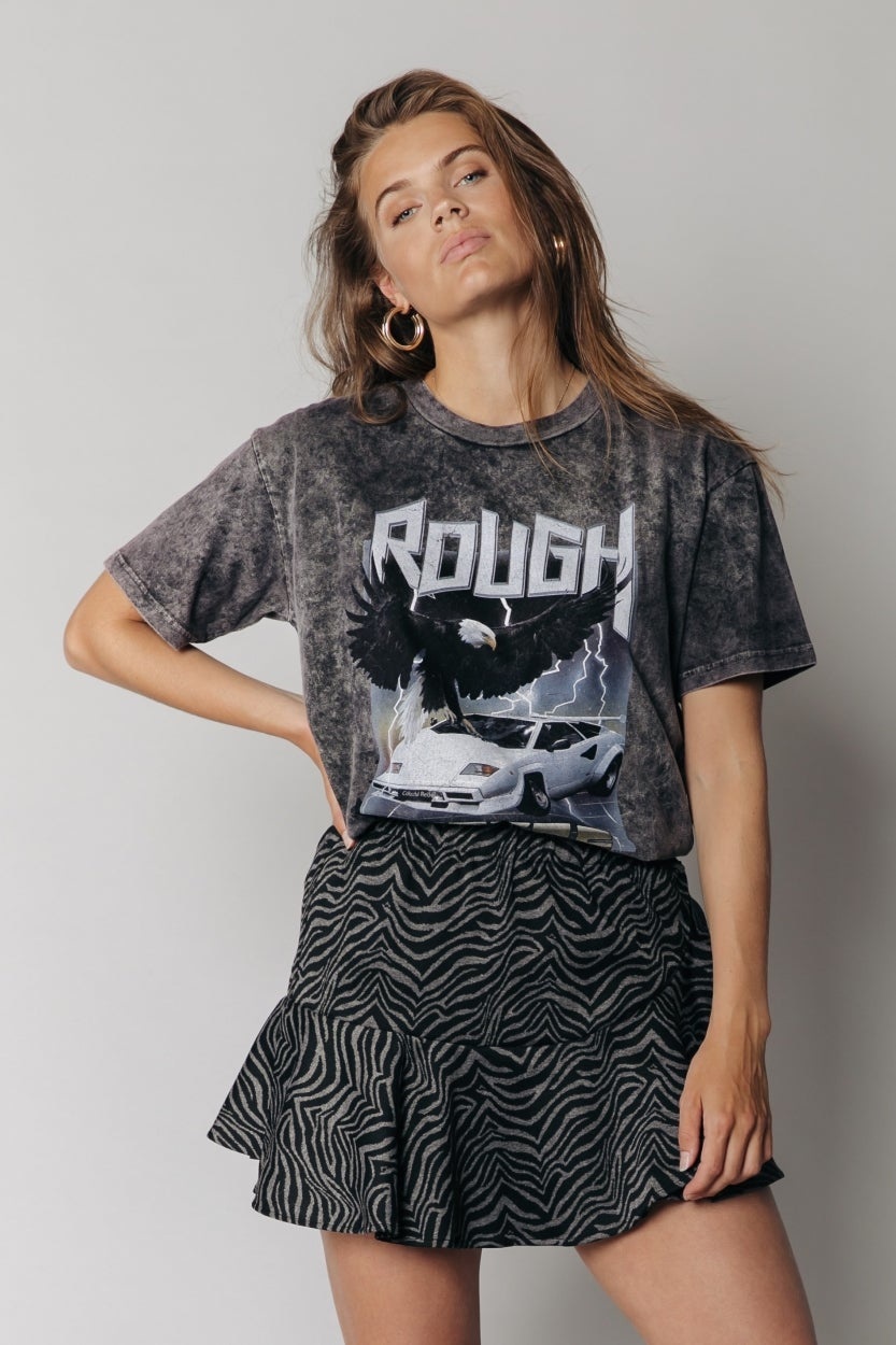 Rough Riders Acid Wash Loosefit Tee Grey